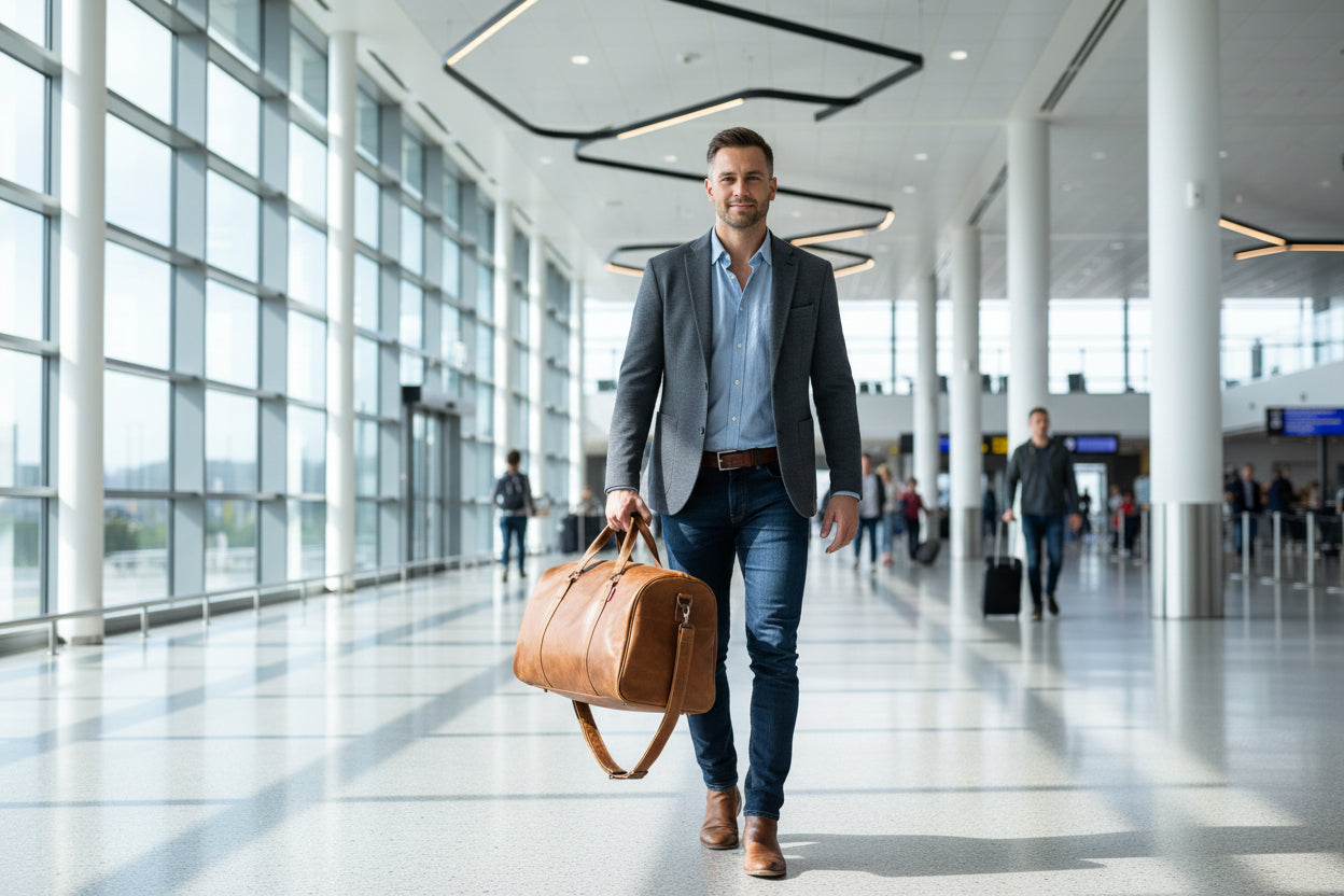Luxury Leather Duffel Bag — Genuine Travel Bag, Made in Canada | ESIA